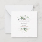 Elegant Botanische Eucalyptus Greenery & Terracott Notitiekaartje (Achterkant)