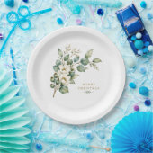 Elegant botanische eucalyptus kerst papieren bord (Feest)