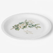 Elegant botanische eucalyptus kerst papieren bord (Gekanteld)