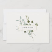 Elegant Botanische Eucalyptus met baard Kaart (Achterkant)