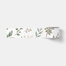 Elegant botanische eucalyptus satijnen lint