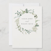 Elegant Botanische Eucalyptus Waterverf Verloving Kaart (Achterkant)