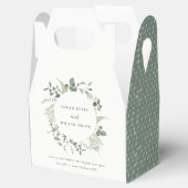 Elegant Botanische Eucalyptus Waterverf Weddenscha Bedankdoosjes (Geopend)