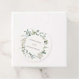 Elegant Botanische Eucalyptus Waterverf Weddenscha Bedankjes Labels