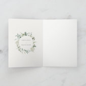 Elegant Botanische Eucalyptus Waterverf Weddenscha Bedankkaart (Binnen)