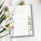 Elegant Botanische Eucalyptus Waterverf Weddenscha Bedankkaart