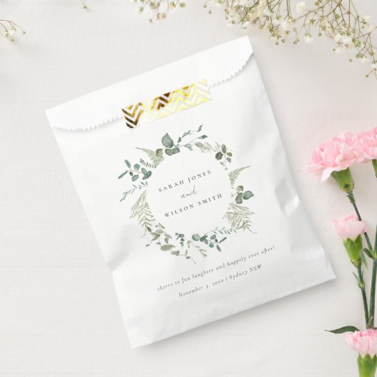 Elegant Botanische Eucalyptus Waterverf Weddenscha Bedankzakje (Gezegeld)