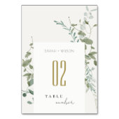 Elegant Botanische Eucalyptus Waterverf Weddenscha Kaart (Achterkant)