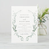 Elegant Botanische Eucalyptus Waterverf Weddenscha Kaart (Staand voorkant)