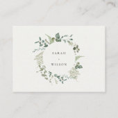 Elegant Botanische Eucalyptus Weddenschap goed Informatiekaartje (Achterkant)