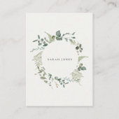 Elegant botanische eucalyptusboeken voor Baby show Informatiekaartje (Achterkant)