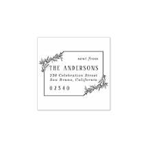 Elegant Botanische Familienaam & Retouradres