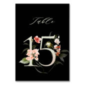 Elegant botanische flora nummer 15, zwart kaart (Achterkant)