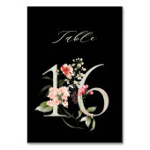 Elegant botanische flora nummer 16, zwart kaart (Achterkant)