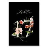 Elegant botanische flora nummer 17, zwart kaart (Achterkant)