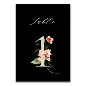 Elegant botanische flora nummer 1, zwart kaart (Voorkant)