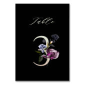 Elegant botanische flora nummer 3, zwart kaart (Voorkant)