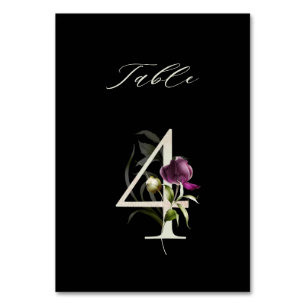 Elegant botanische flora nummer 4, zwart kaart