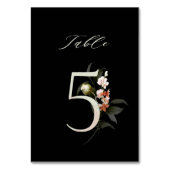 Elegant botanische flora nummer 5, zwart kaart (Voorkant)