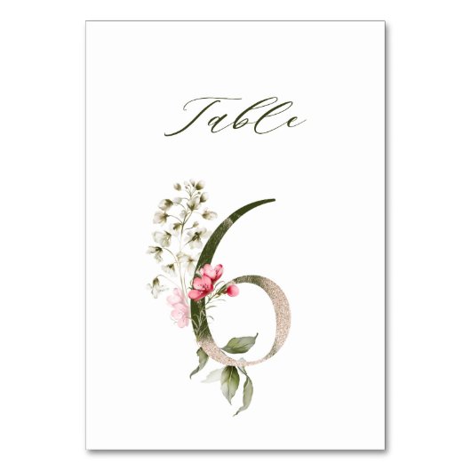 Elegant botanische flora nummer 6, kaart (Voorkant)