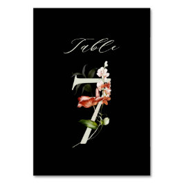 Elegant botanische flora nummer 7, zwart kaart