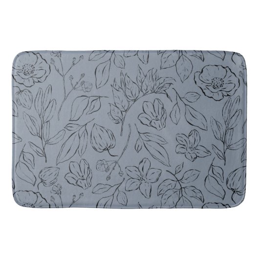Elegant botanische Floral Badmat (Voorkant)