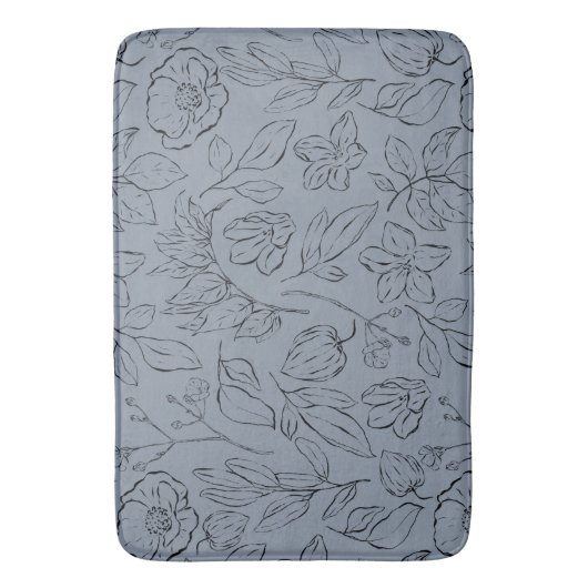 Elegant botanische Floral Badmat (Voorkant Verticaal)