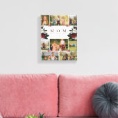 Elegant Botanische Floral Mam 8 Foto Collage gifte Canvas Afdruk (Insitu (Woonkamer))