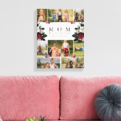 Elegant Botanische Floral Mam 8 Foto Collage gifte Canvas Afdruk (Insitu (Woonkamer))