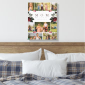 Elegant Botanische Floral Mam 8 Foto Collage gifte Canvas Afdruk (Insitu (Slaapkamer))