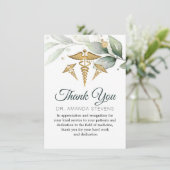 Elegant botanische foliage Doctor Hartelijk dank Bedankkaart (Staand voorkant)