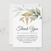 Elegant botanische foliage Doctor Hartelijk dank Bedankkaart (Voorkant)
