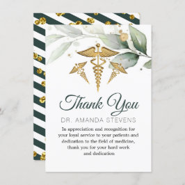 Elegant botanische foliage Doctor Hartelijk dank Bedankkaart