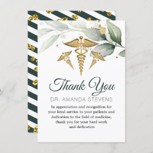 Elegant botanische foliage Doctor Hartelijk dank Bedankkaart