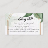 Elegant Botanische Foliage Wishing Well for Weddin Informatiekaartje (Voorkant)