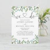 Elegant Botanische Greenery WE DOEN Hart Wedding Kaart (Staand voorkant)