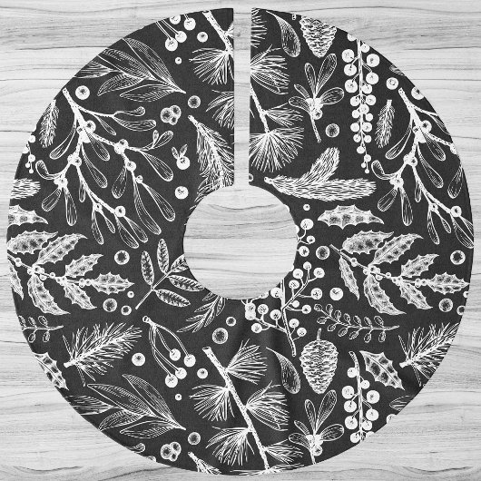 Elegant Botanische Kerstmis Kerstboom Rok