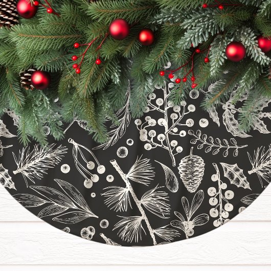 Elegant Botanische Kerstmis Kerstboom Rok