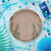 Elegant Botanische Kerstmis Papieren Bordje (Feest)