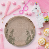 Elegant Botanische Kerstmis Papieren Bordje (Feest)