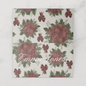 Elegant Botanische Kerstmis Plaatskaartje (Buitenkant ongevouwen)