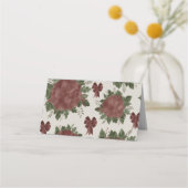 Elegant Botanische Kerstmis Plaatskaartje (Achterkant)