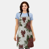 Elegant Botanische Kerstmis Schort (Gedragen)