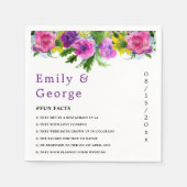 Elegant Botanische kleurrijke Rozen Floral Wedding Servet (Voorkant)