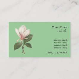 Elegant  botanische kunstmagnolibloem visitekaartje