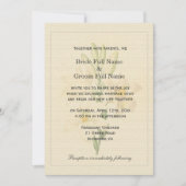 Elegant  botanische kunstwitte lendenbruiloft kaart (Voorkant)