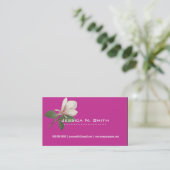 elegant,  botanische magnoliumbloem roze visitekaartje (Staand voorkant)