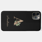 Elegant Botanische monogram Gold Letter A Case-Mate iPhone Case (Achterkant (horizontaal))