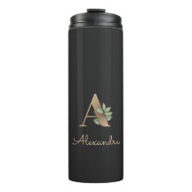 Elegant Botanische monogram Gold Letter A