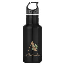 Elegant Botanische monogram Gold Letter A